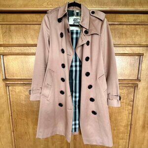 AUTHENTIC BURBERRY ROSE PINK TRENCH COAT Size 6